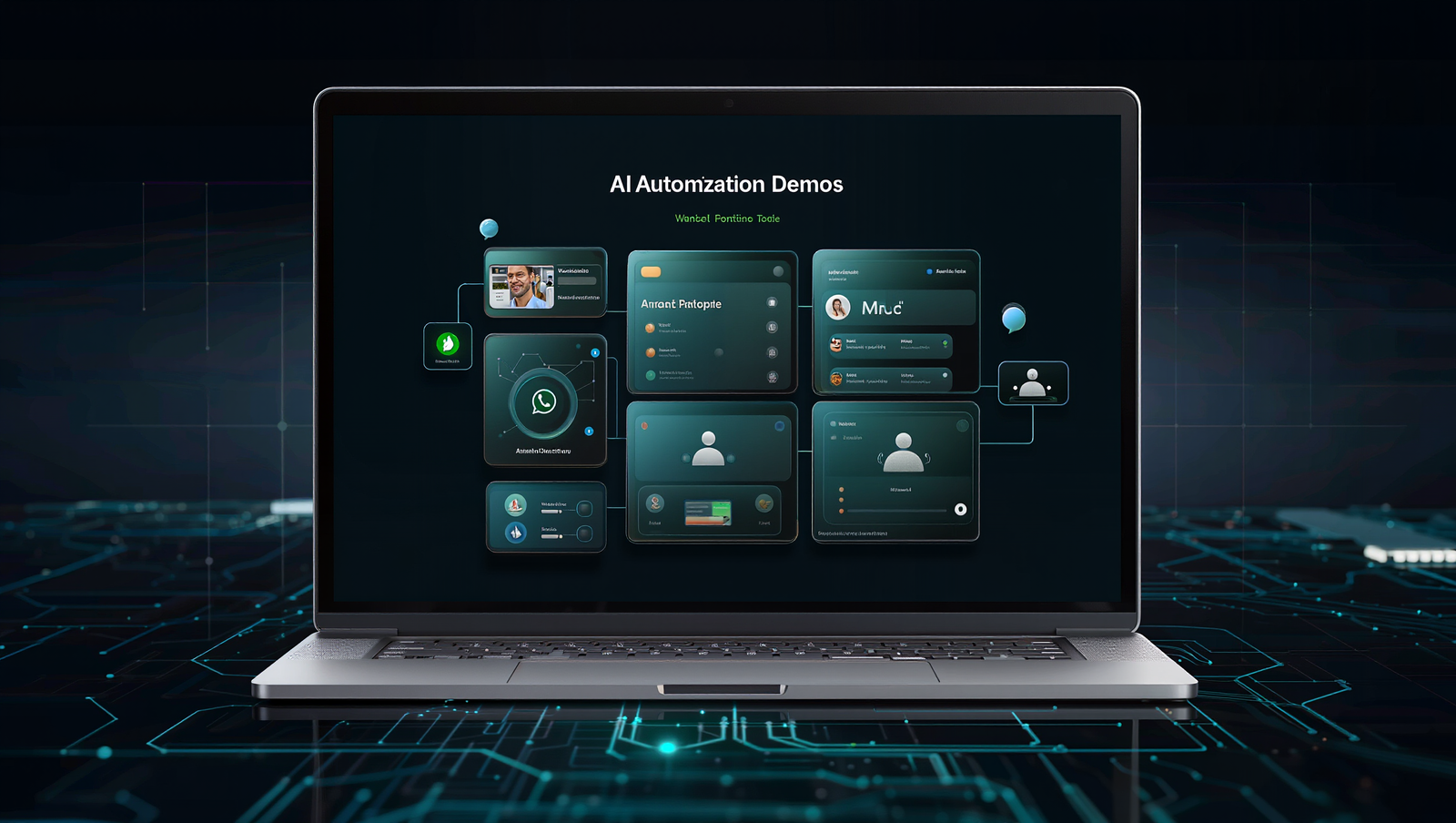 AI automation demos and assistant prototypes preview by Cristina Geafar
